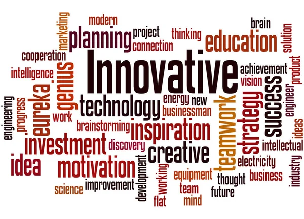 Innovatives, Word Cloud Konzept — Stockfoto