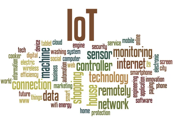 IOT - Internet dolog, szó felhő fogalmát 4 — Stock Fotó