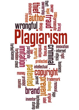 Plagiarism, word cloud concept clipart