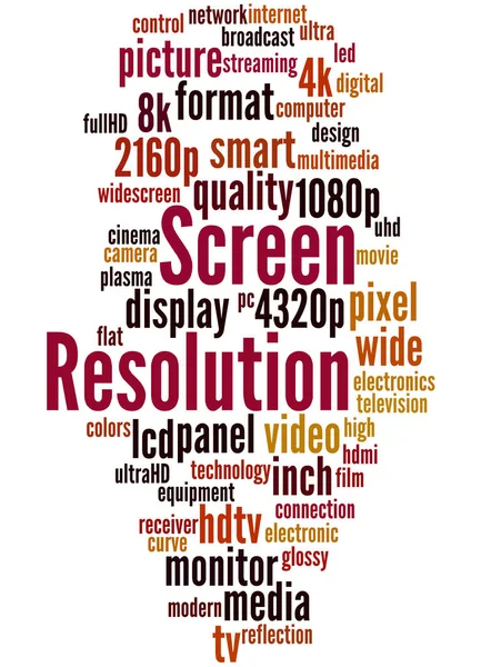 Resolución de pantalla, concepto de nube de palabras 2 — Foto de Stock