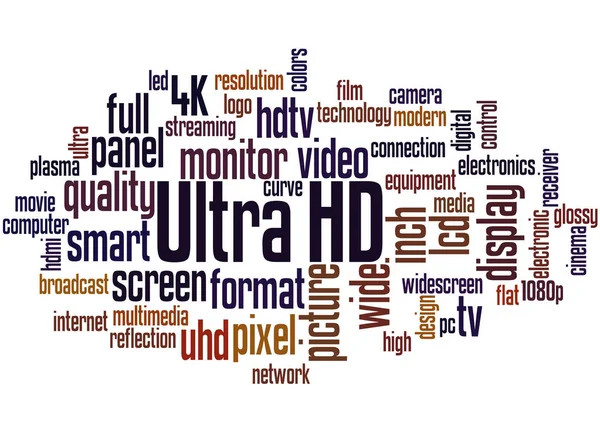 Ultra HD, concepto de nube de palabras 5 — Foto de Stock