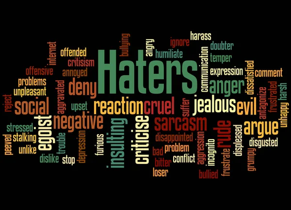 Haters, concept de nuage de mots 2 — Photo