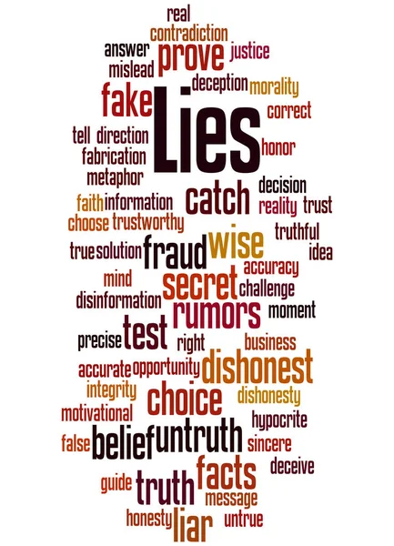 Lies, word cloud concept 6 — Stock Photo, Image