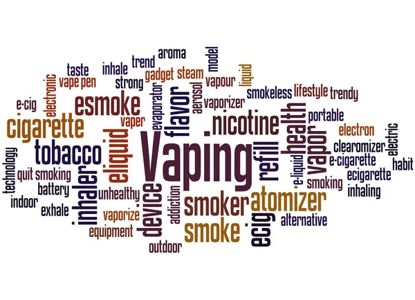 Vaping, word cloud konceptet 5 — Stockfoto