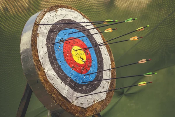 Archery target and arrows 3 — Stock Photo, Image