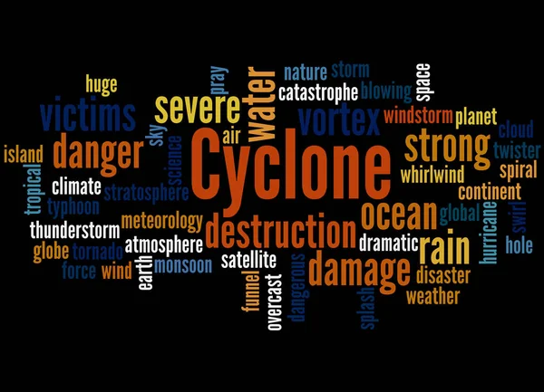 Ciklon, szó felhő fogalmát 4 — Stock Fotó