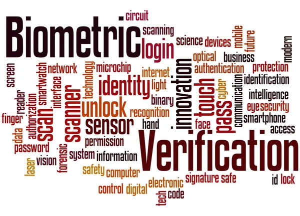 Biometriskt verifierade, word cloud konceptet 5 — Stockfoto