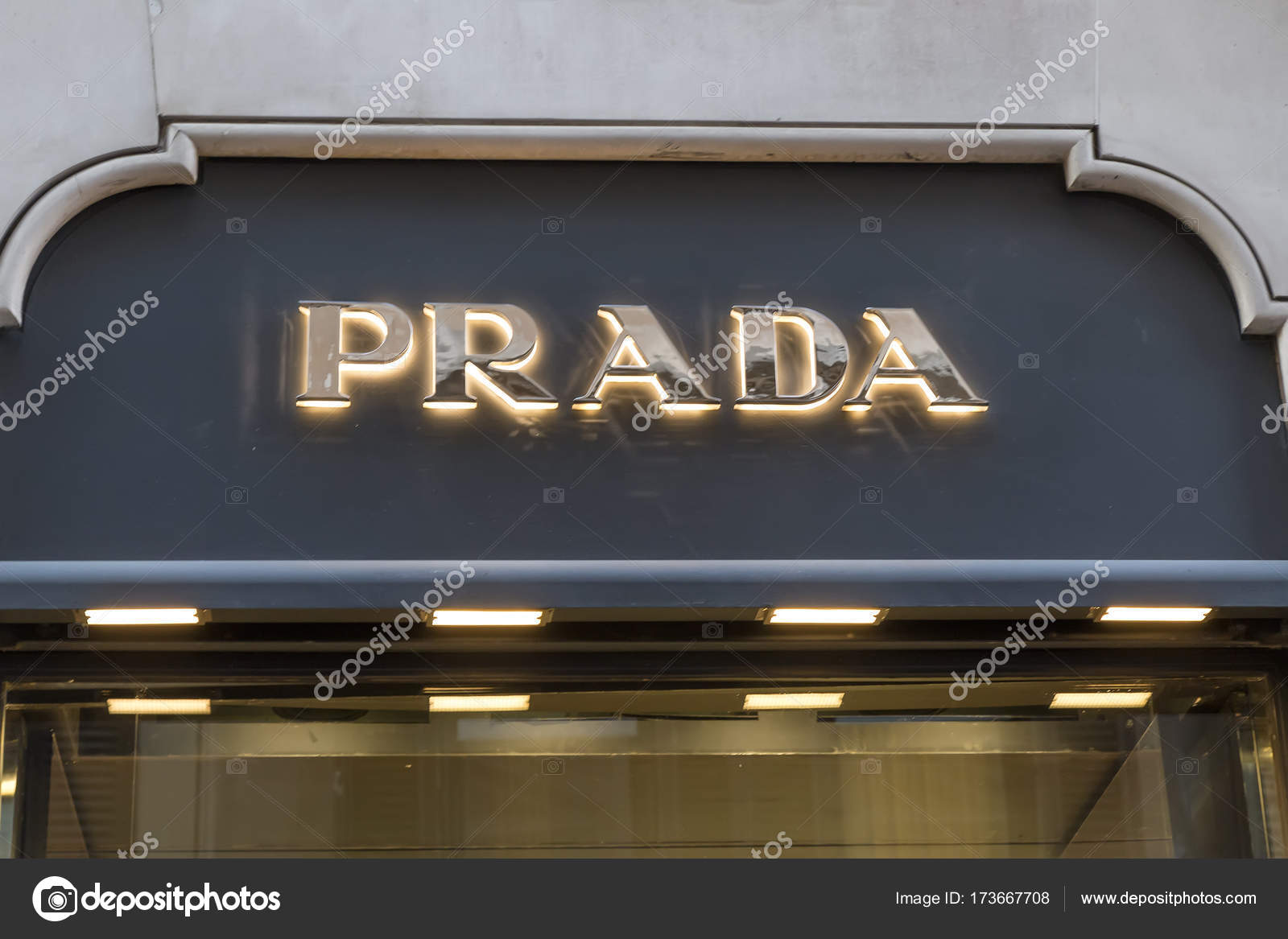 Pictures : prada sunglasses | Prada sign for store – Stock Editorial ...