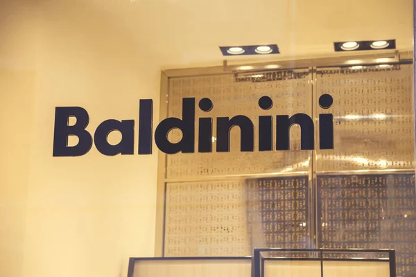 Cartel Baldinini para tienda de zapatos — Foto de Stock