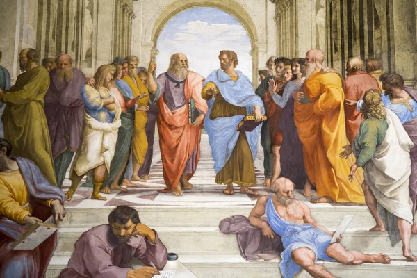 Raphael, detail of Plato and Aristotle — Stock Photo, Image