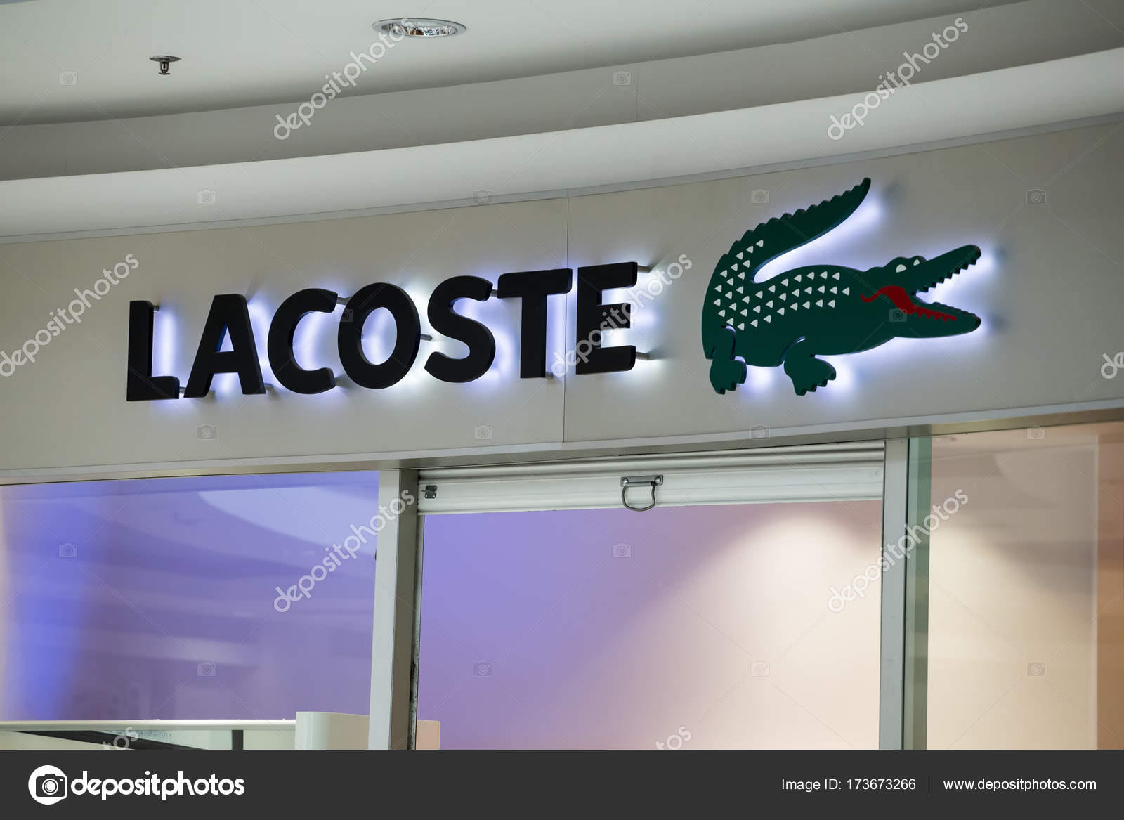 Lacoste store sign – Stock Editorial 