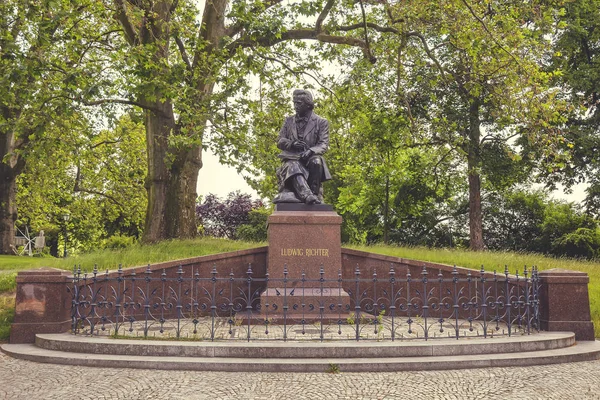 Ludwig Richter 2 bronz szobra — Stock Fotó