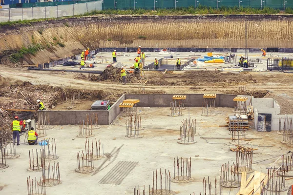 Byggarbetsplatsen i stiftelsen skede 2 — Stockfoto