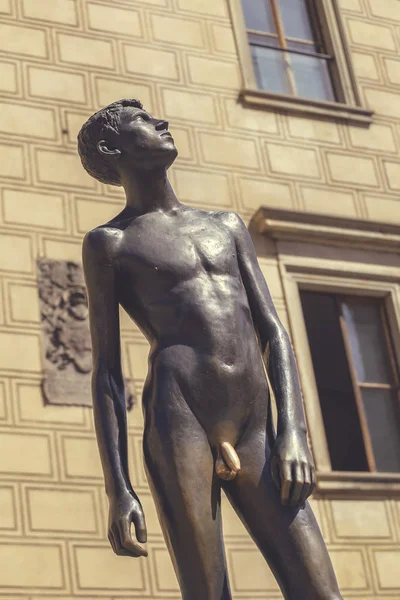 Мальчик с золотым пенисом 2 — стоковое фото