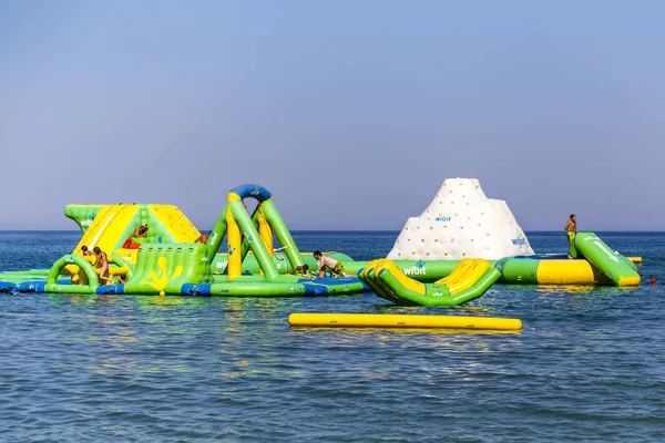 Wibit inflatable floating water park — Stock Photo, Image