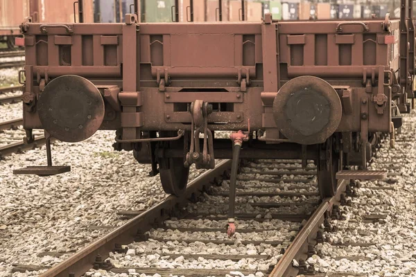 Oude treinwagon lading — Stockfoto