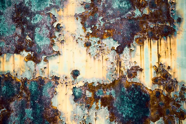 Textuur van roestig metaal met verf 6 peeling — Stockfoto