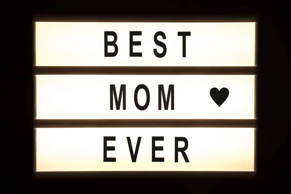 Best mom ever hanging light box — Stock Photo, Image