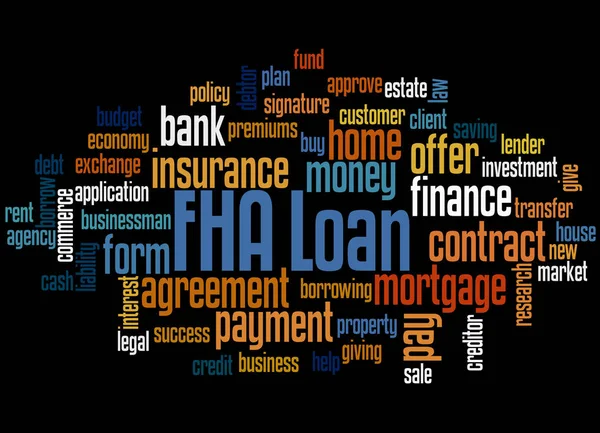 FHA loan word cloud concept 2 — Stock Photo, Image