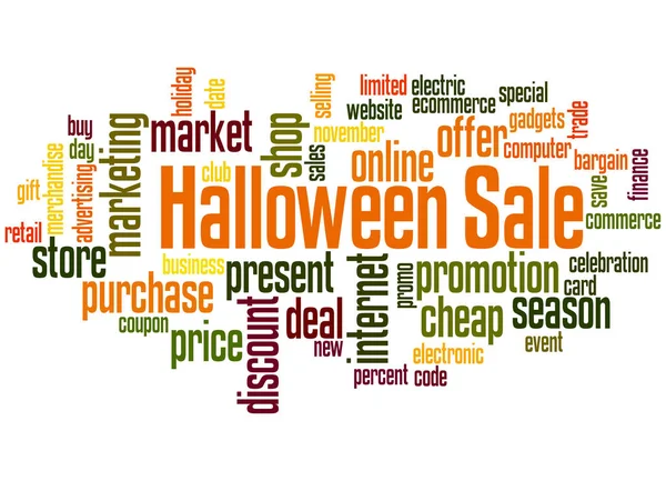 Halloween försäljning word cloud konceptet 3 — Stockfoto