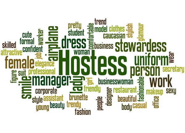 Hostess word cloud concept — Stock Photo, Image