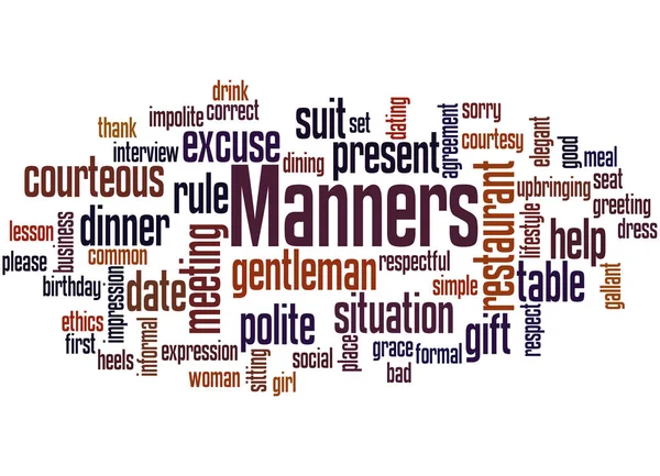 Manners word cloud concept 4 — Stock Photo, Image