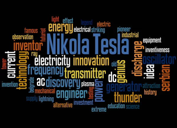 Nikola Tesla parola cloud concept 3 — Foto Stock