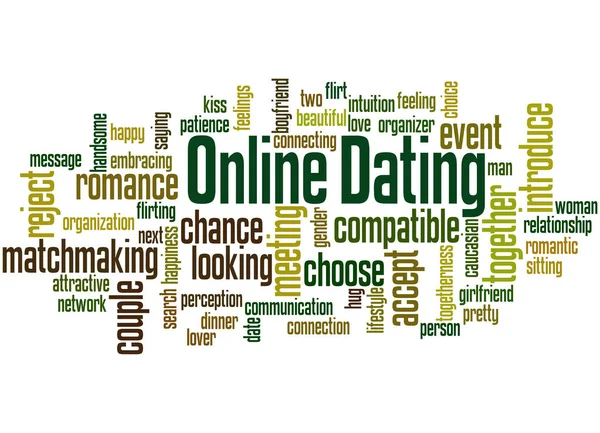 Online Dating λέξη έννοια σύννεφο — Φωτογραφία Αρχείου