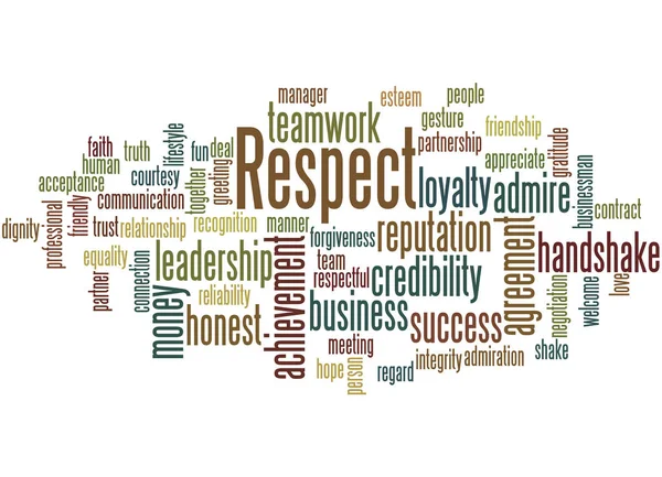 Respect word cloud concept — Stockfoto