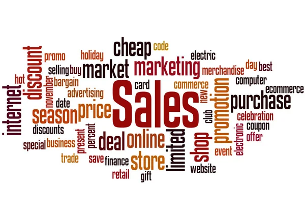 Concepto de nube palabra de ventas 4 — Foto de Stock