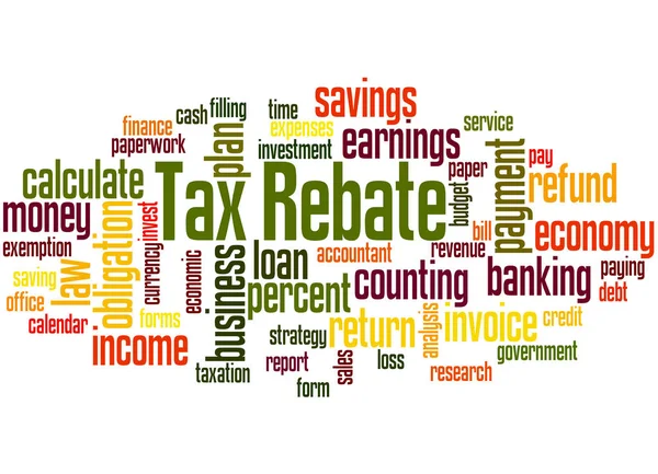 Concetto di cloud word Tax Rebate 2 — Foto Stock