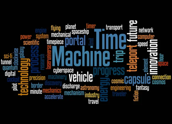 Time machine słowo cloud koncepcja 5 — Zdjęcie stockowe