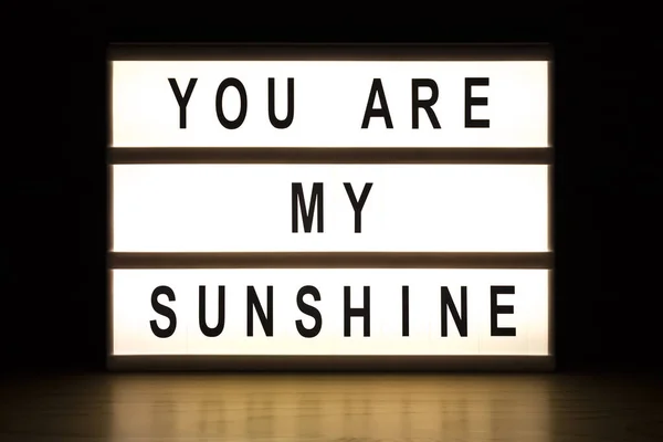Eres mi letrero de caja de luz del sol —  Fotos de Stock