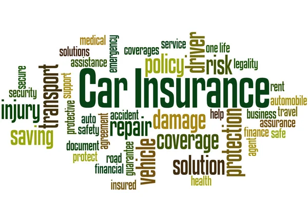 Assurance auto Word Cloud Concept — Photo