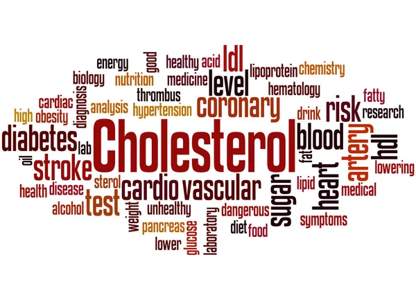 Colesterol palabra nube concepto 2 — Foto de Stock