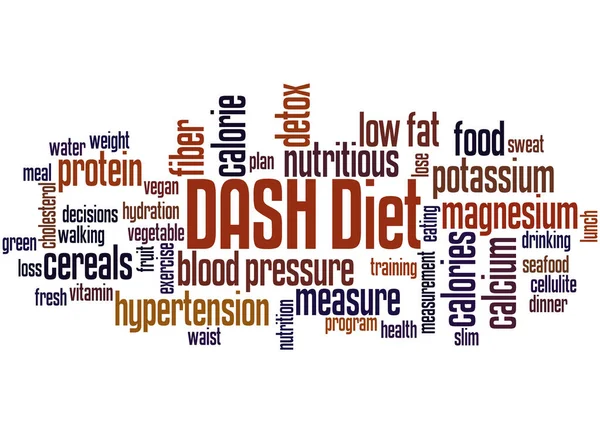 DASH diet word cloud concept