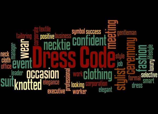 Código de vestimenta palabra nube concepto 2 —  Fotos de Stock