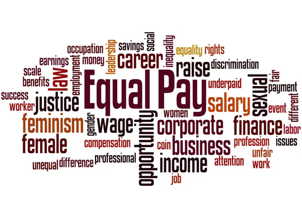 Igualdad de pago palabra nube concepto — Foto de Stock