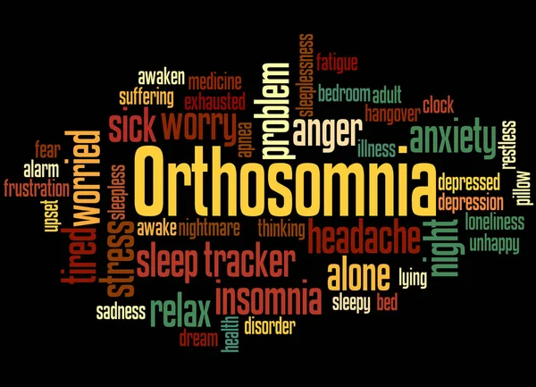 Orthosomnia szó felhő fogalmát 3 — Stock Fotó