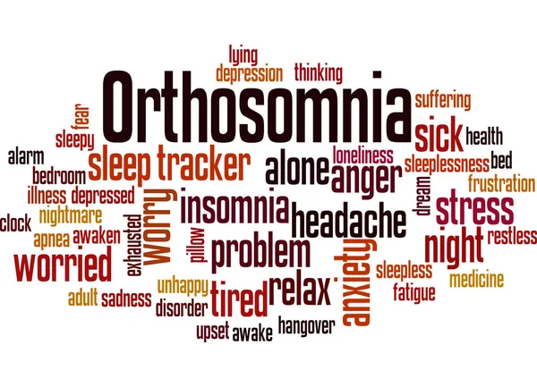 Orthosomnia palabra nube concepto 4 — Foto de Stock