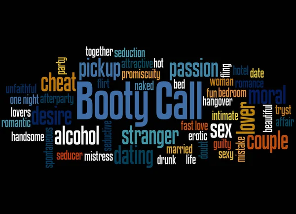 Booty call word cloud konceptet — Stockfoto