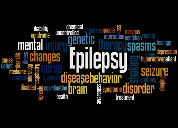 Epilepsi word cloud konceptet — Stockfoto
