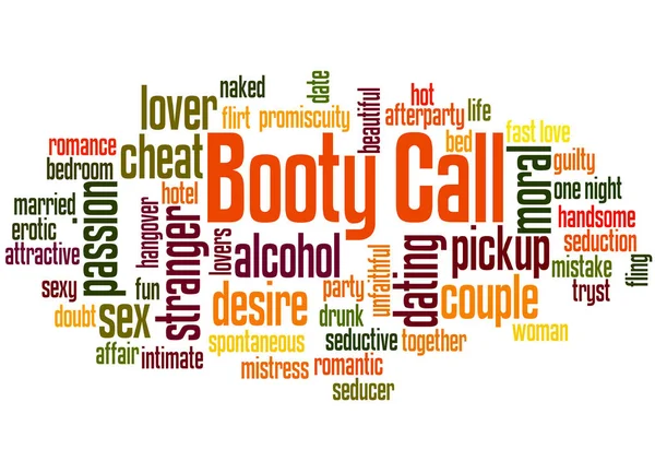 Booty call word cloud concept 4