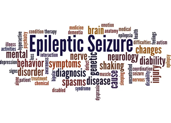 Epileptiskt anfall word cloud konceptet 3 — Stockfoto