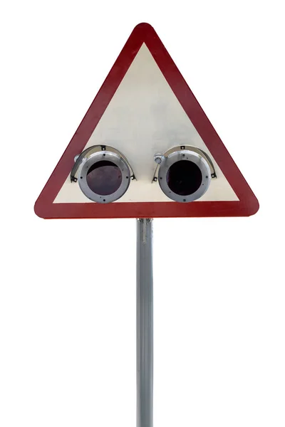 Zugsignal für Bahnübergang mit rotem Blinklicht — Stockfoto