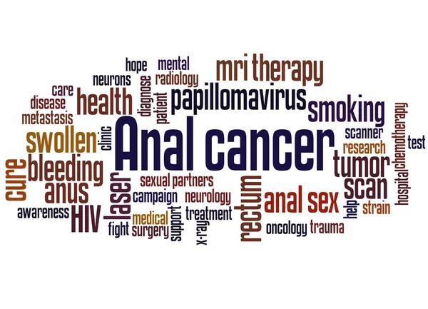 Anal cancer word cloud concept 2 — 图库照片
