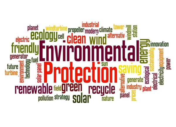 Miljöskydd ord moln koncept — Stockfoto