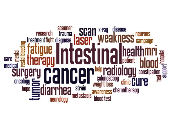 Câncer intestinal conceito nuvem palavra 3 — Fotografia de Stock
