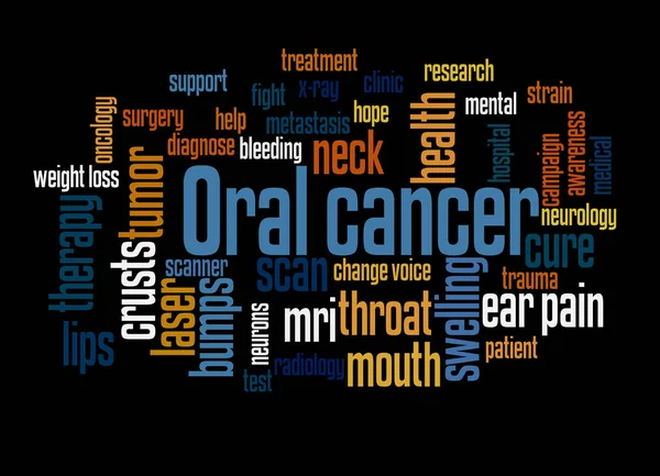 Concepto de nube de palabra cáncer oral 3 — Foto de Stock