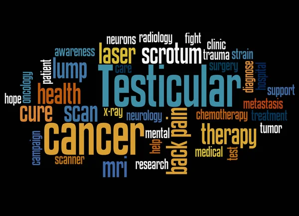 Concepto de nube de palabras de cáncer testicular 3 — Foto de Stock